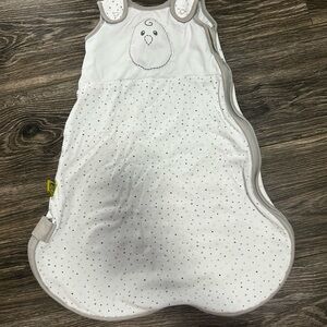 Nested Bean White and Gray Baby Sleep Sack